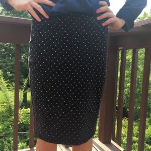 Polka Dot Pencil Skirt